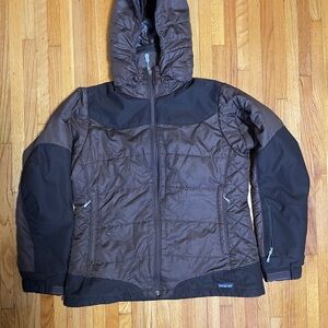 Patagonia Dark Brown and Black Hooded Jacket